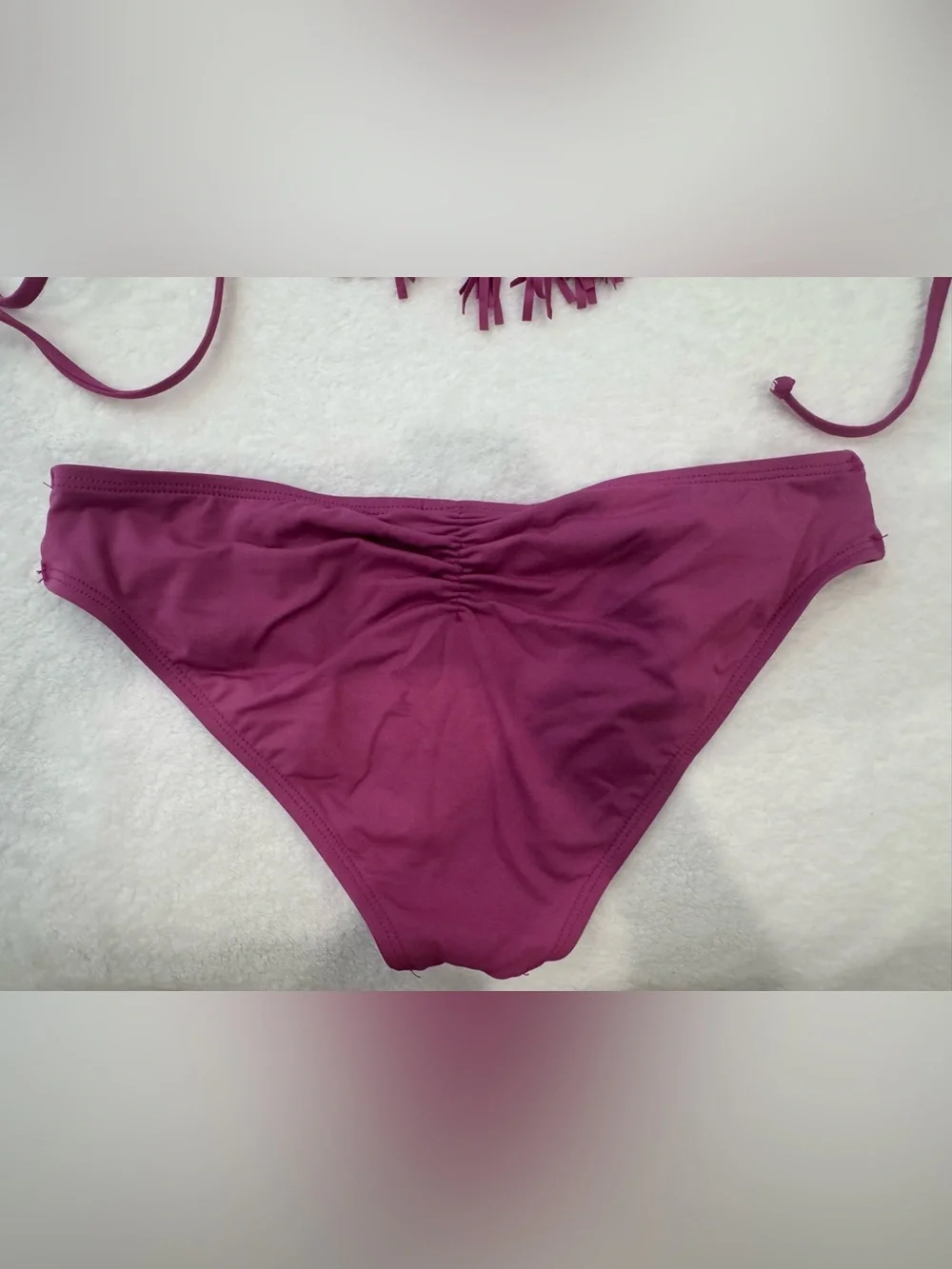 Preowned lspace bikini fringe top sz small and bottom sz medium